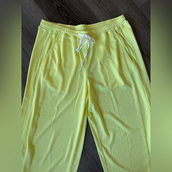 FP Movement by Free People Yellow Mesh Wide Leg Pants - Picture 2 of 6